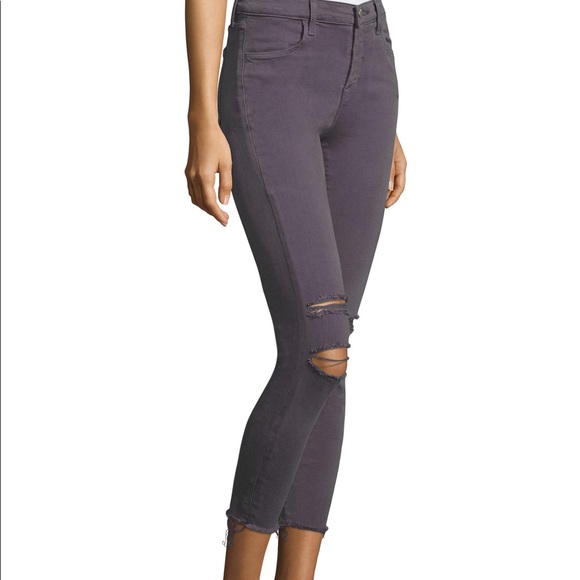 J Brand Alana High Rise Crop Distressed Skinny- 27 - Picture 4 of 6